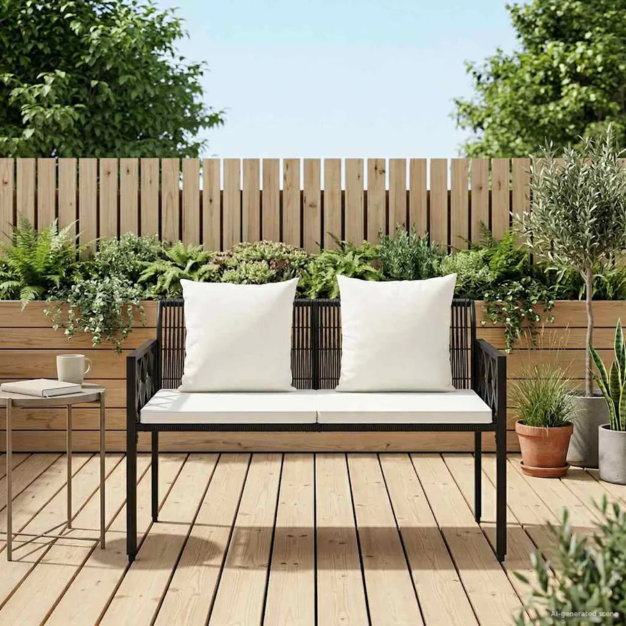 Bancs d'extérieur 2 -Seater 116 x 56 x 75 cm polyrotin - 3