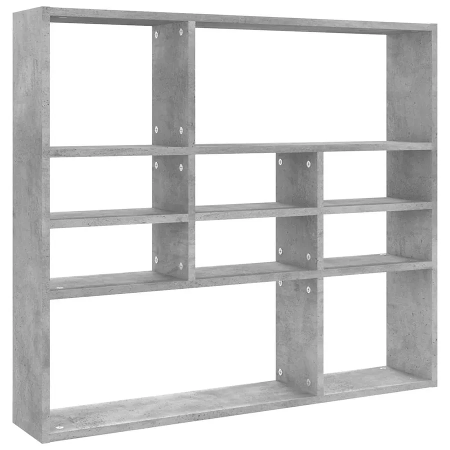 Étagère murale Gris béton 90x16x78 cm Bois d’ingénierie - 2