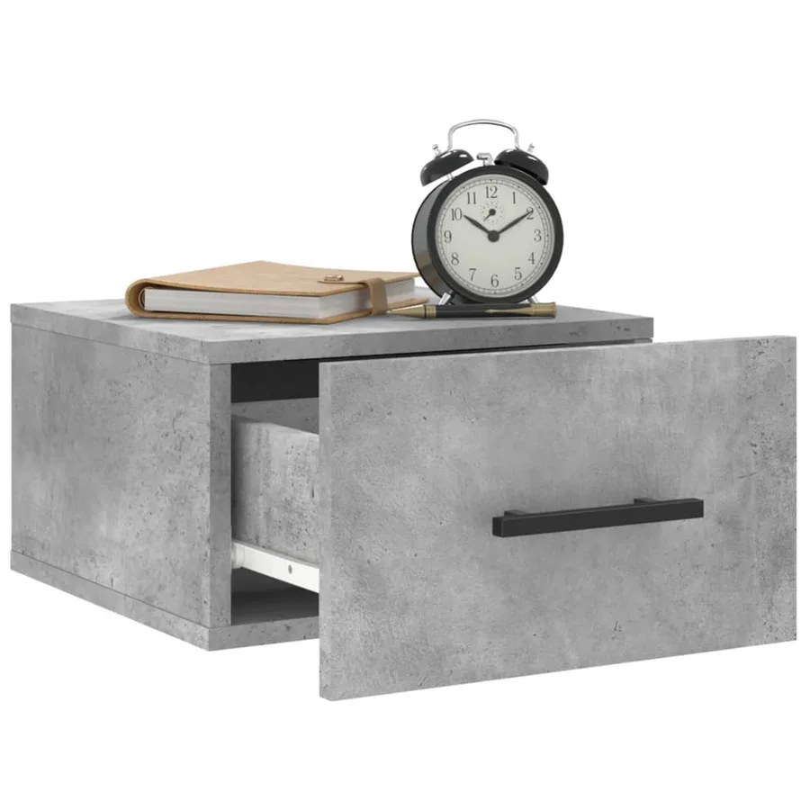Tables de chevet murales 2 pcs gris béton 35x35x20 cm - 11