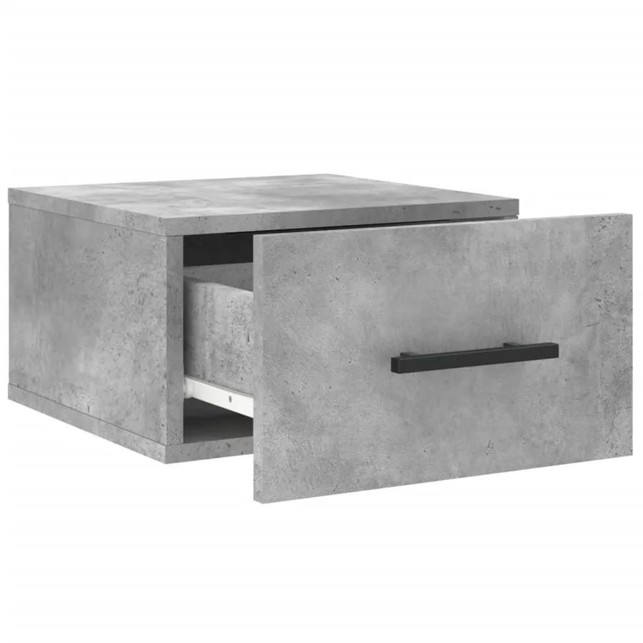 Tables de chevet murales 2 pcs gris béton 35x35x20 cm - 5