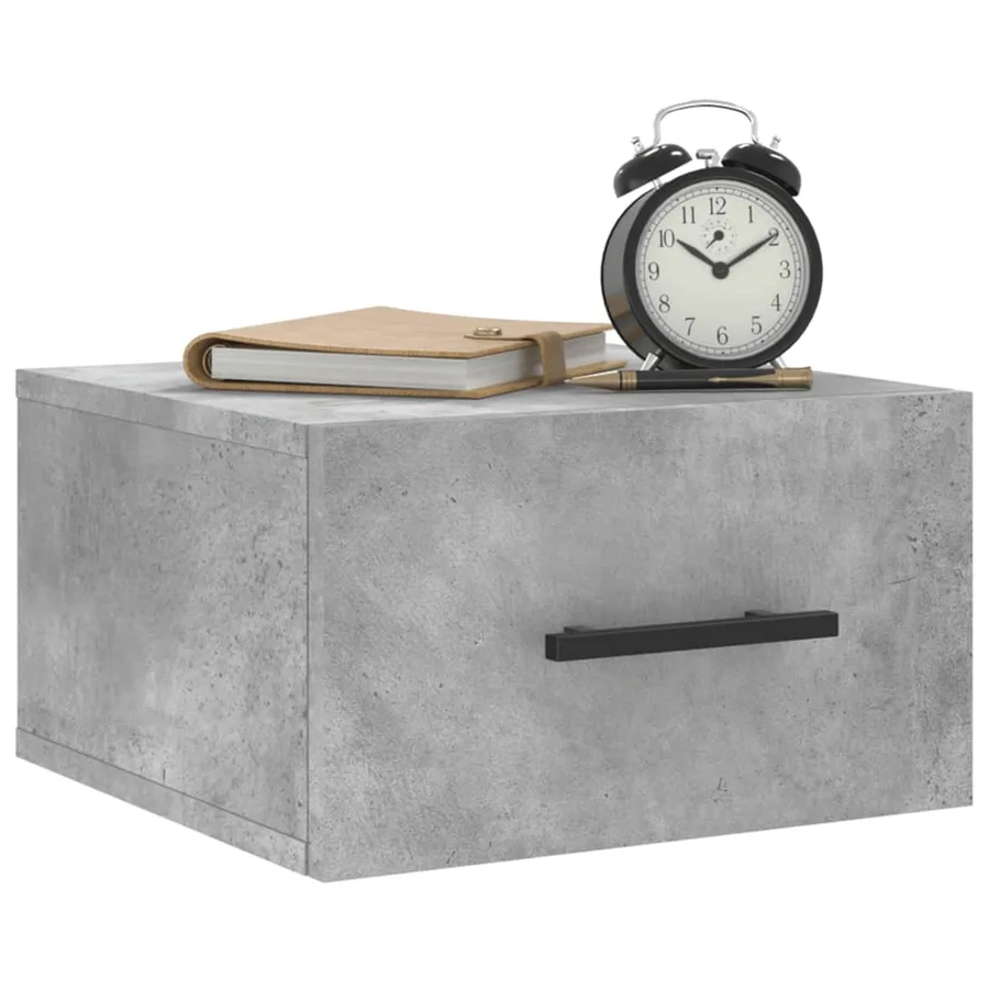 Tables de chevet murales 2 pcs gris béton 35x35x20 cm - 8