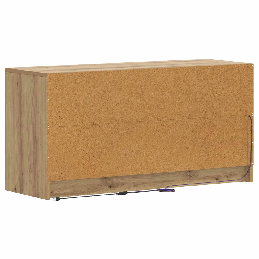 Meuble TV 100 x 34 x 50 cm Chêne artisanal Bois d'ingénierie - 4
