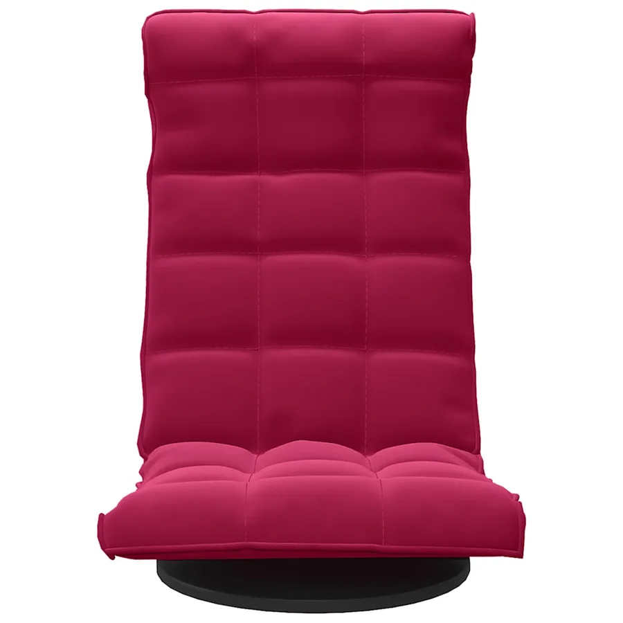 Chaise de sol pivotante Rouge bordeaux Velours - 3
