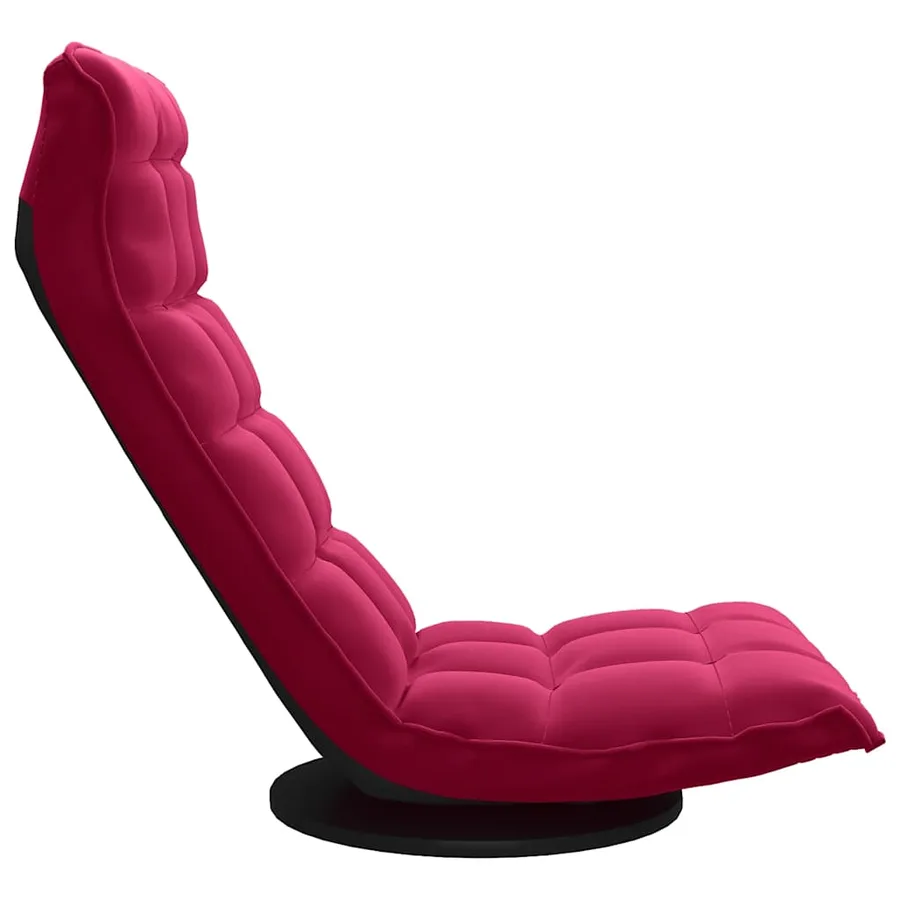 Chaise de sol pivotante Rouge bordeaux Velours - 4