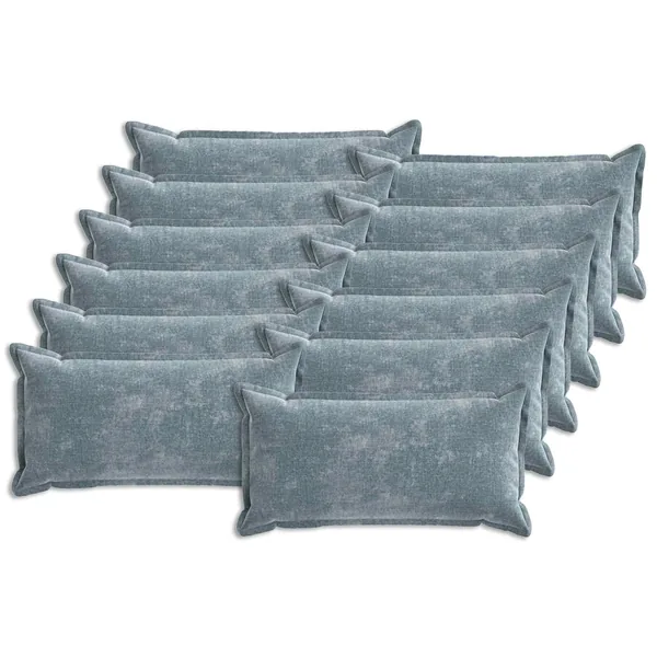 Housse de coussin 12 pcs HOUTEN Bleu clair 40 x 80 cm