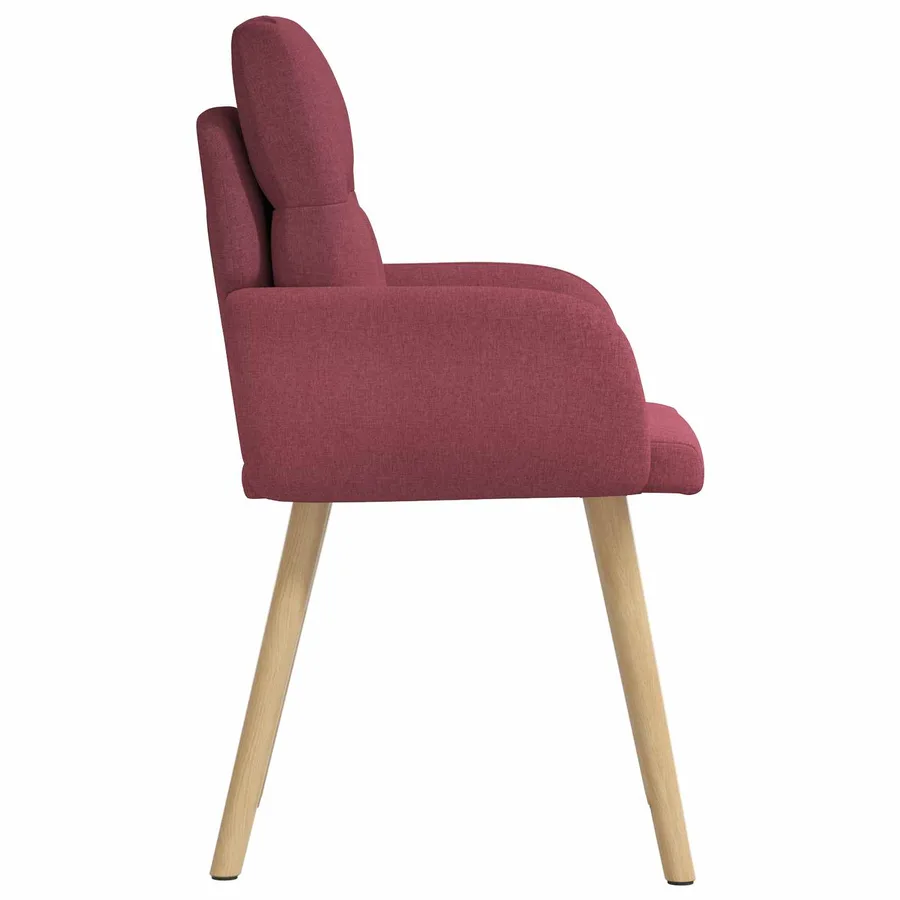 Chaises de salle à manger 4 pcs Tissu Bordeaux 60 x 56 x 96 cm - 4