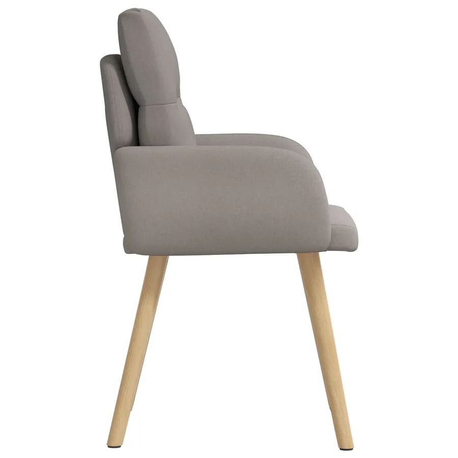 Chaises de salle à manger 4 pcs Tissu Taupe 60 x 56 x 96 cm - 3