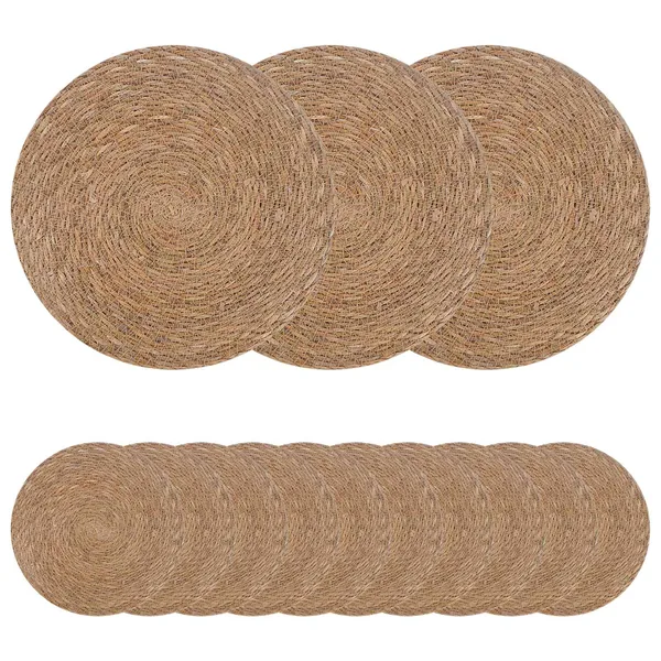 Dessous de verre en herbe marine 50 pcs Naturel Ø 30 cm