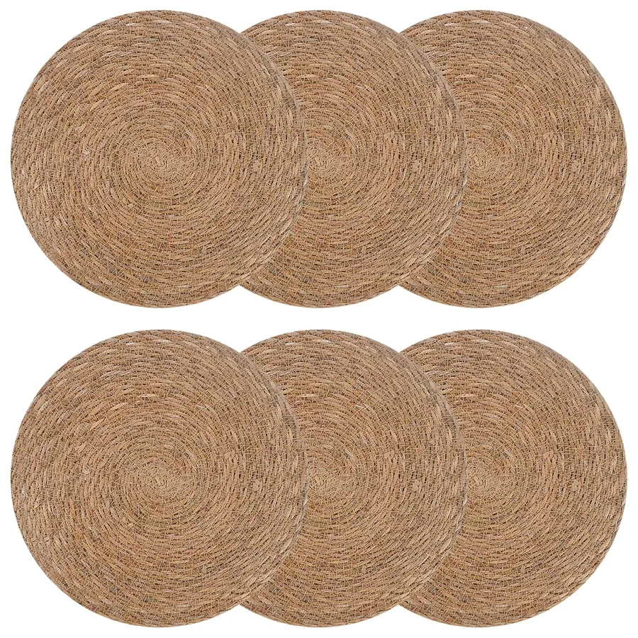 Dessous de verre en herbe marine 6 pcs Naturel Ø 30 cm