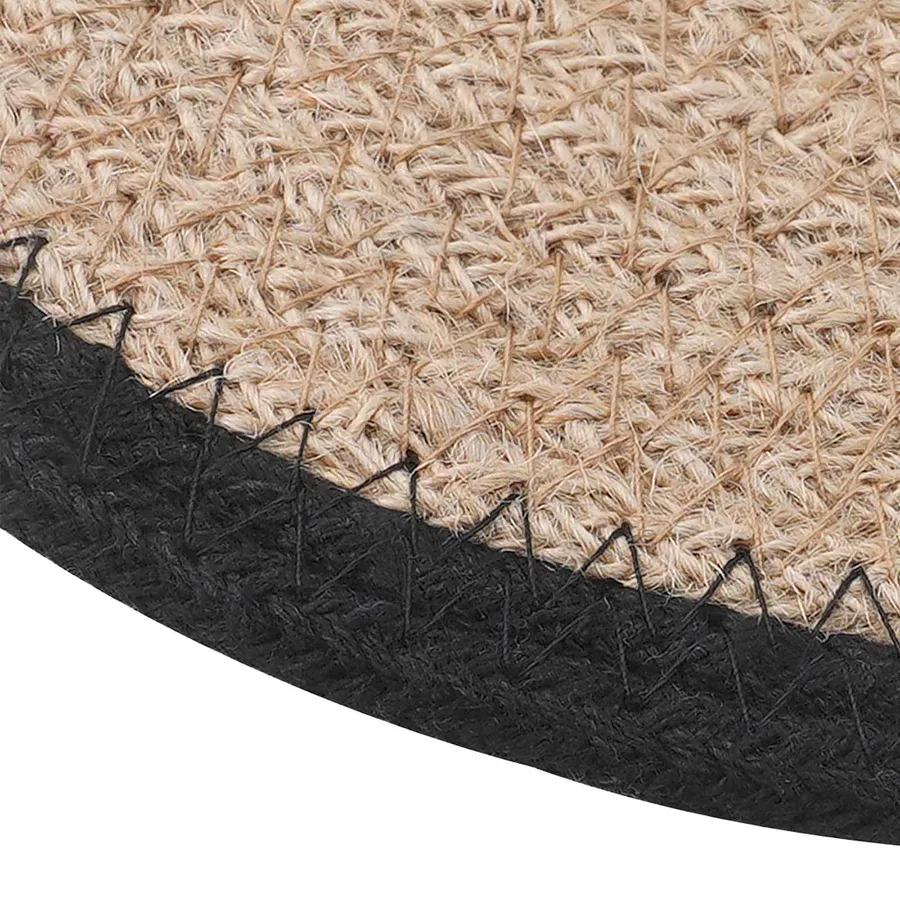 Placemets en jute 4 pcs Naturel et noir Ø 30 cm - 3