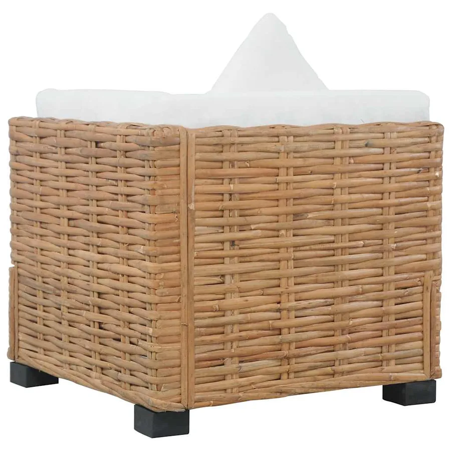 Canapé d'angle avec coussins Rotin naturel - 5