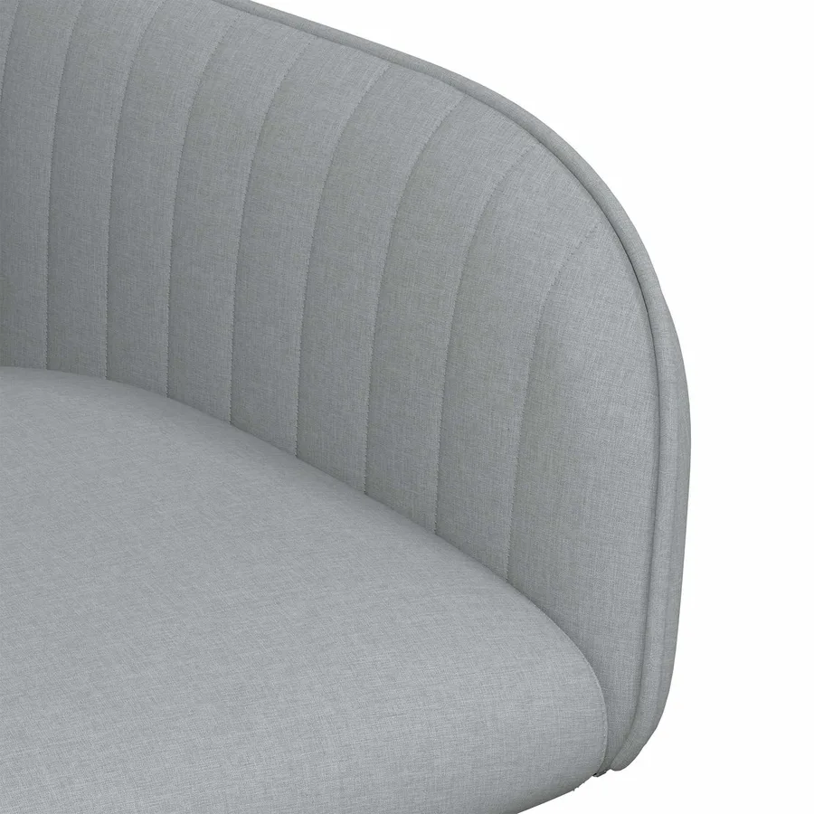 Chaises de salle à manger 2 pcs Tissu Gris clair - 6