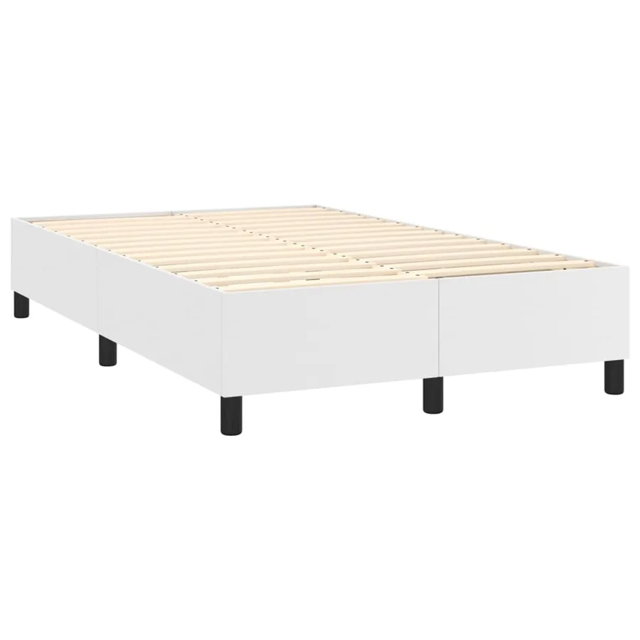 Sommier à lattes de lit avec matelas et LED Blanc 120x200 cm - 5