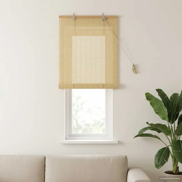 Store enrouleur Naturel 50 x 160 cm Bambou