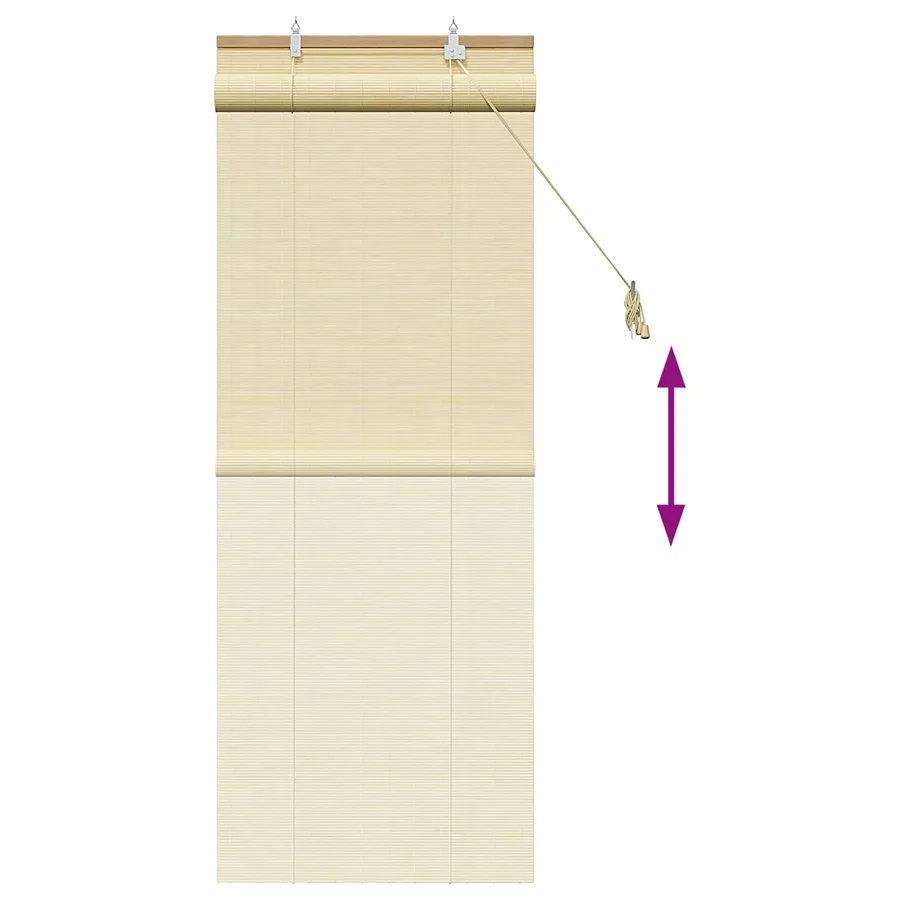 Store enrouleur Naturel 50 x 160 cm Bambou - 6