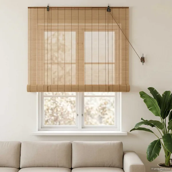 Store enrouleur Marron 90 x 160 cm Bambou