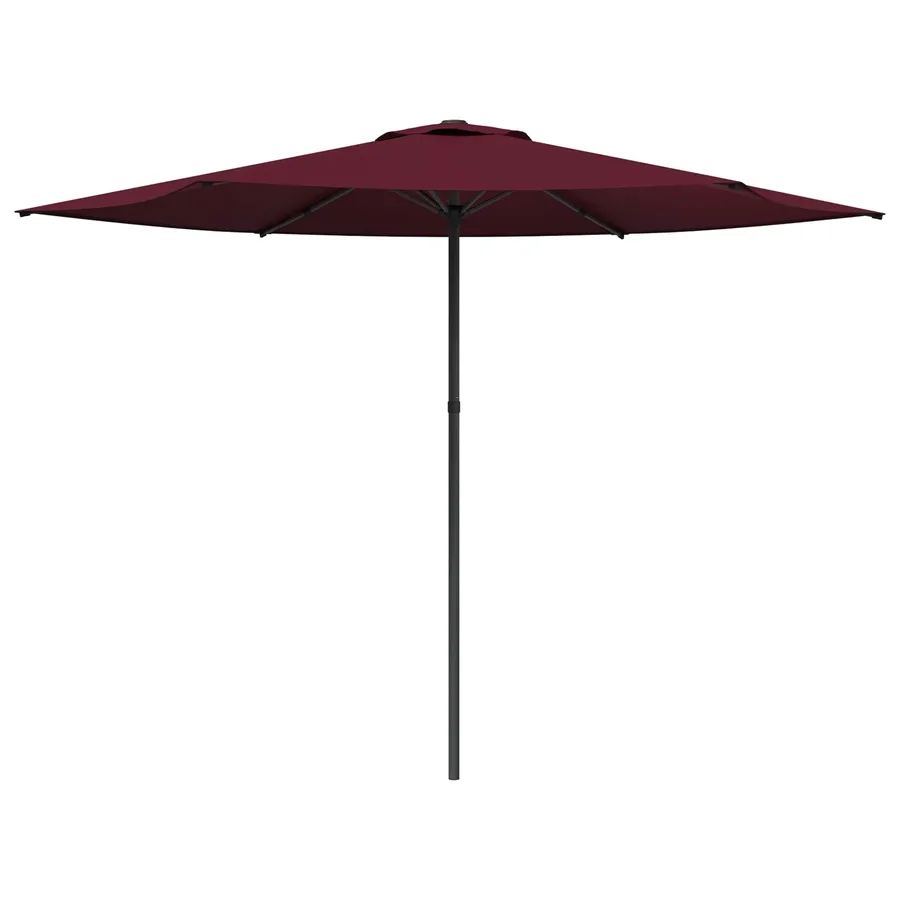 Parasol de jardin 300 x 300 cm Polyester Rectangulaire Bordeaux - 2
