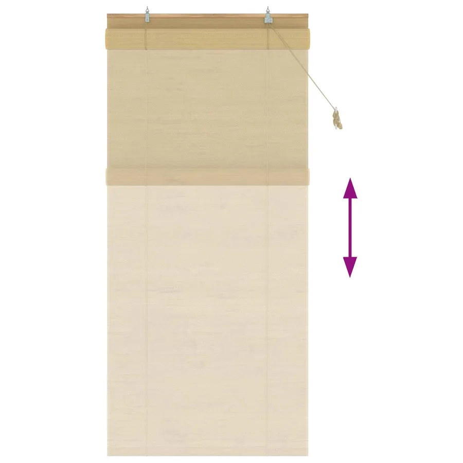 Store enrouleur Naturel 100 x 220 cm Bambou - 6