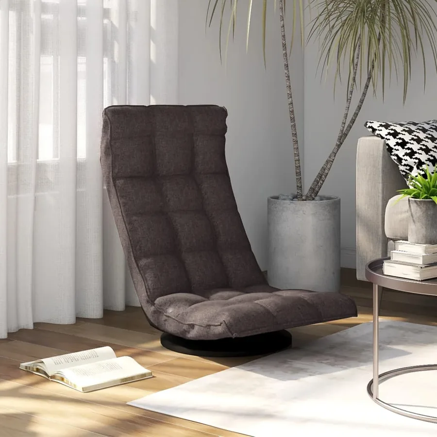 Chaise de sol pivotante Taupe Tissu
