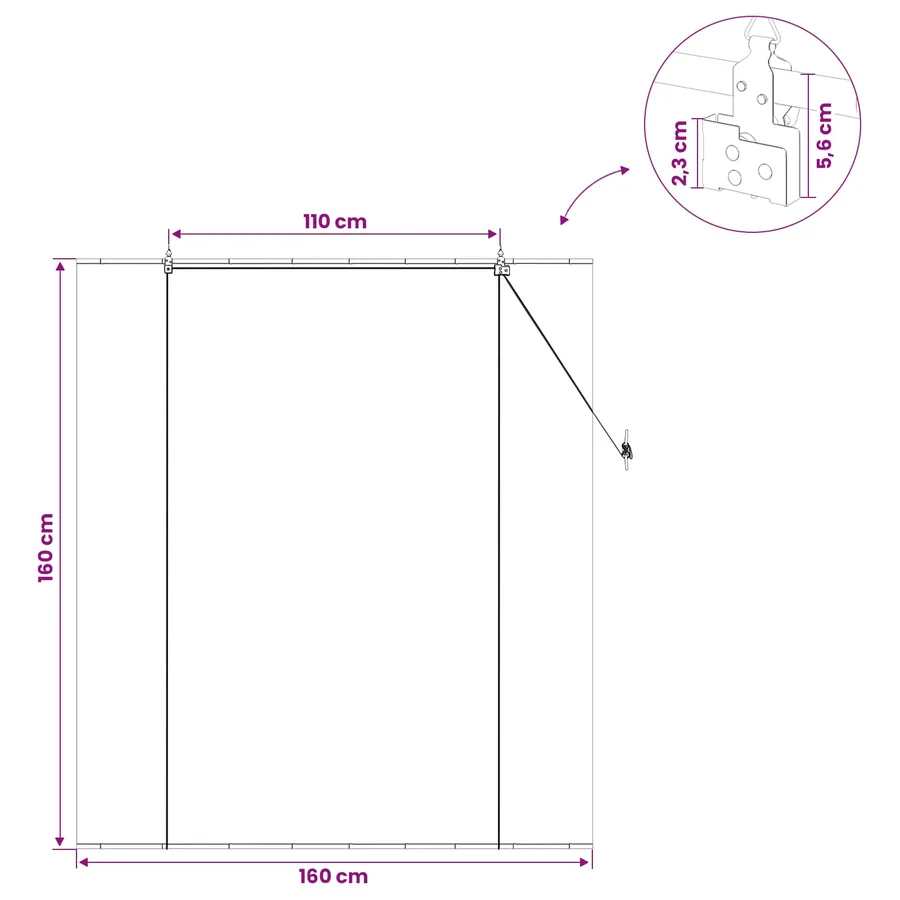 Store enrouleur Marron 160 x 160 cm Bambou - 7