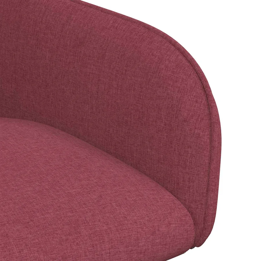 Chaises de salle à manger 6 pcs Tissu Bordeaux - 6