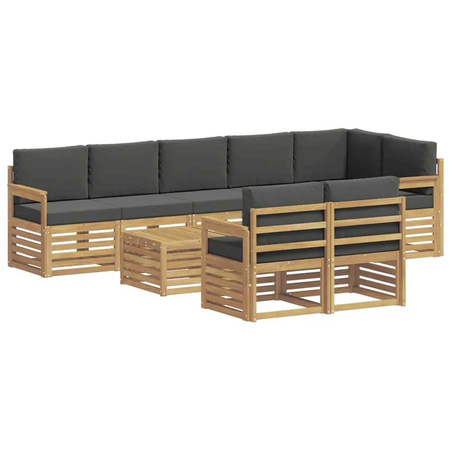 Ensemble de canapés d'extérieur 8 pcs Blanc et anthracite - 2