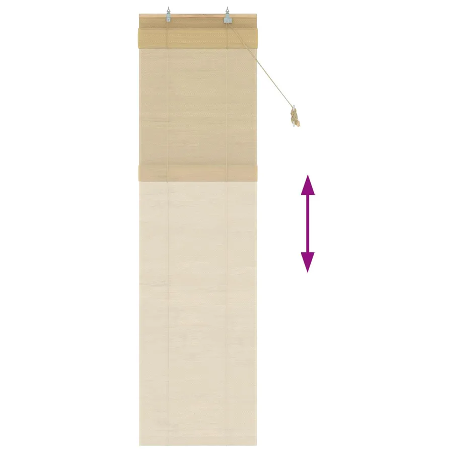 Store enrouleur Naturel 50 x 220 cm Bambou - 6