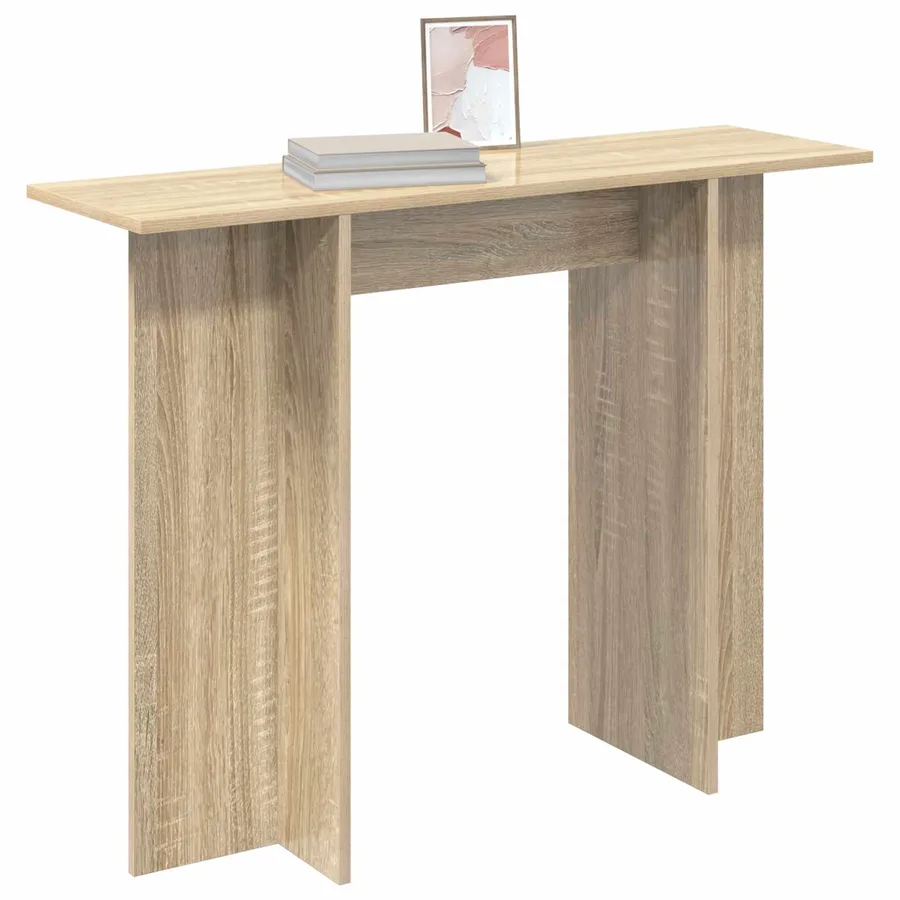 Table console Chêne Sonoma 100 x 30 x 75 cm Bois d'ingénierie - 3