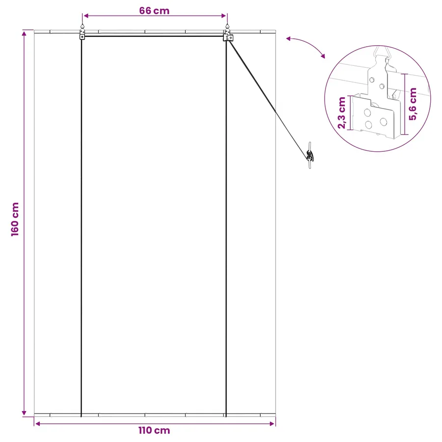 Store enrouleur Marron 110 x 160 cm Bambou - 7