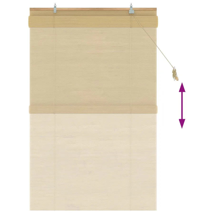 Store enrouleur Naturel 120 x 160 cm Bambou - 6