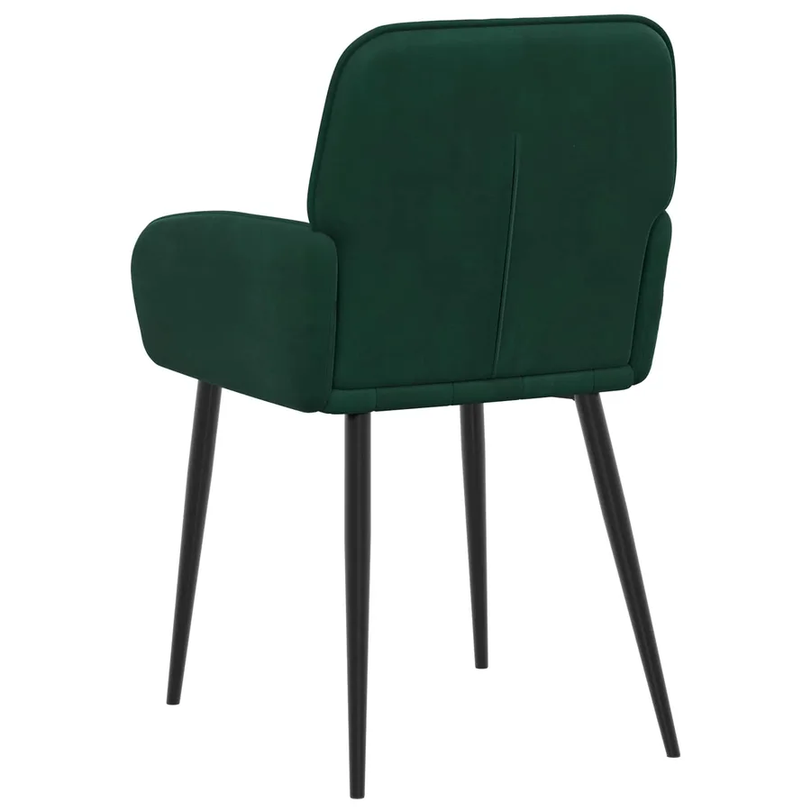 Chaises de salle à manger 6 pcs Velours Vert foncé - 5
