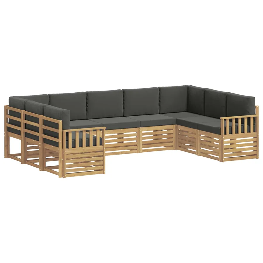 Ensemble de canapés d'extérieur 7 pcs Blanc et Anthracite - 2