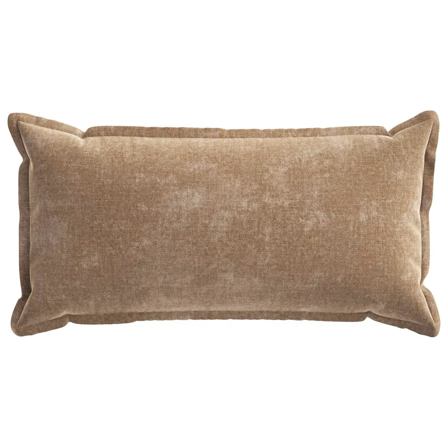 Housse de coussin 2 pcs HOUTEN Marron 40 x 80 cm Tissu Chenille - 2