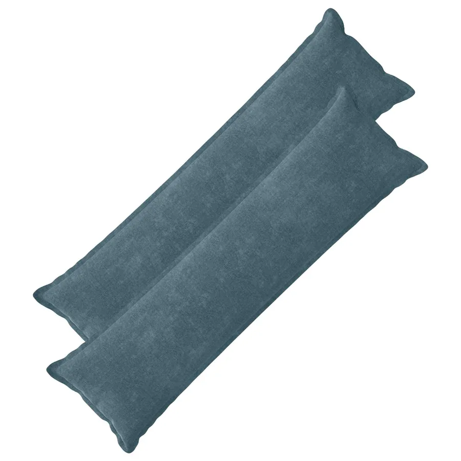 Housse de coussin 2 pcs HOUTEN Bleu 40 x 145 cm Tissu Chenille