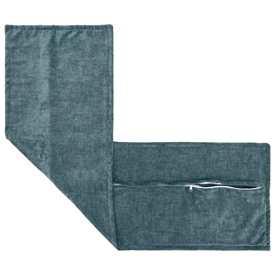 Housse de coussin 2 pcs HOUTEN Bleu 40 x 145 cm Tissu Chenille - 3
