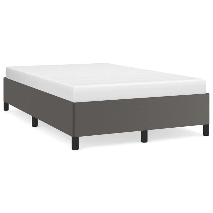Cadre de lit sans matelas gris 120x200 cm similicuir - 2