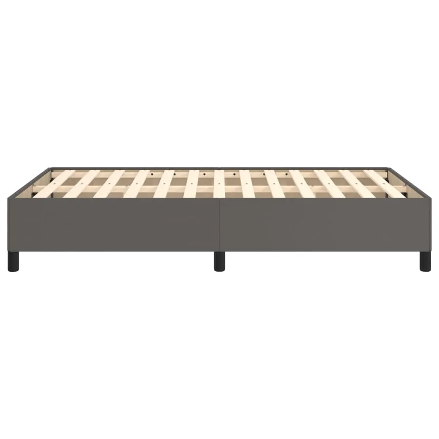 Cadre de lit sans matelas gris 120x200 cm similicuir - 6