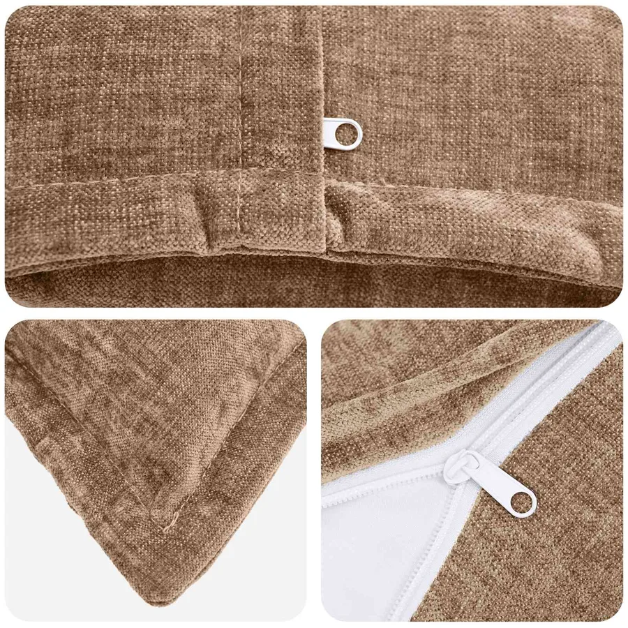 Housse de coussin 2 pcs HOUTEN Marron 40 x 145 cm - 4