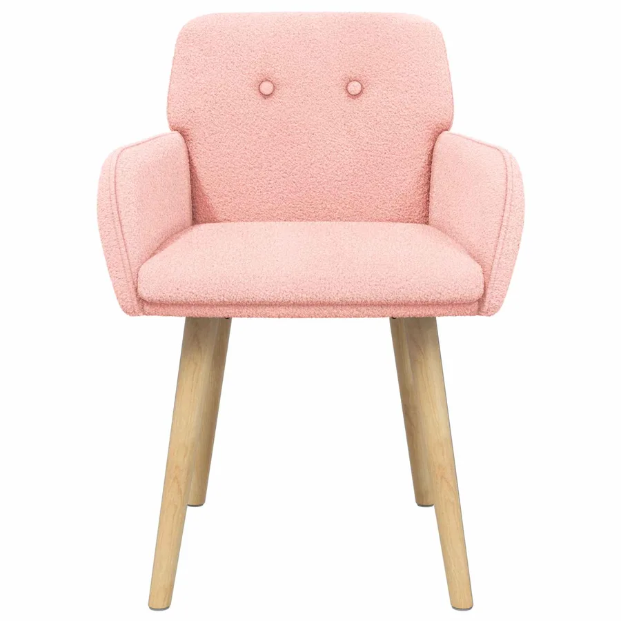 Chaises de salle à manger 4 pcs Bouclé Rose 59 x 57 x 85 cm - 3