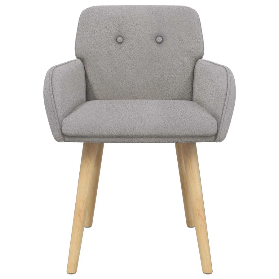 Chaises de salle à manger 4 pcs Bouclé Gris clair - 3
