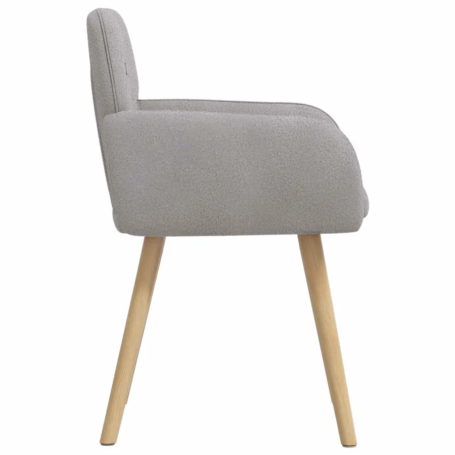 Chaises de salle à manger 4 pcs Bouclé Gris clair - 4