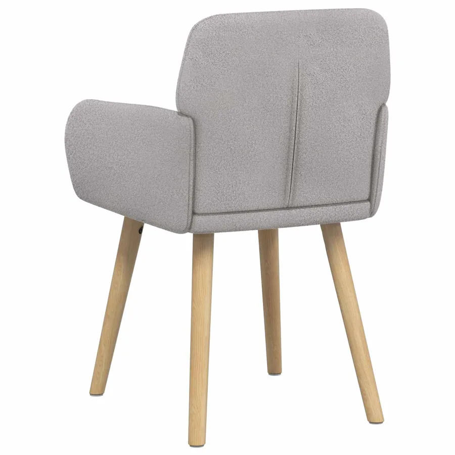 Chaises de salle à manger 4 pcs Bouclé Gris clair - 5