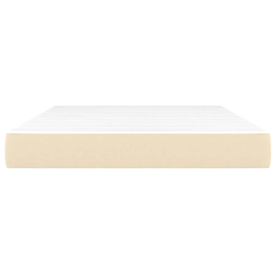 Matelas de lit à ressorts ensachés fermeté moyenne Crème 140x200x20 cm Tissu - 3
