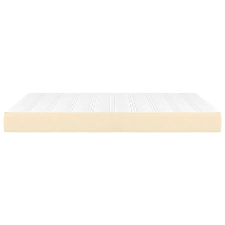 Matelas de lit à ressorts ensachés fermeté moyenne Crème 140x200x20 cm Tissu - 4