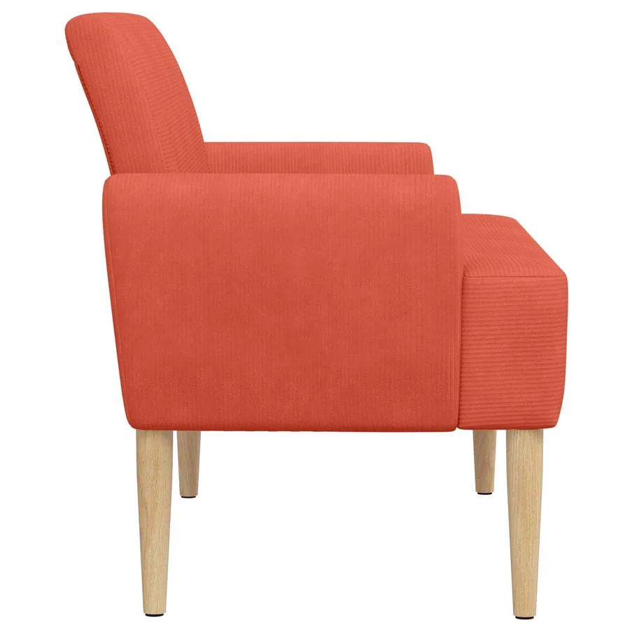 Canapé love seat avec capitonnage en boutons Rouge orange - 4