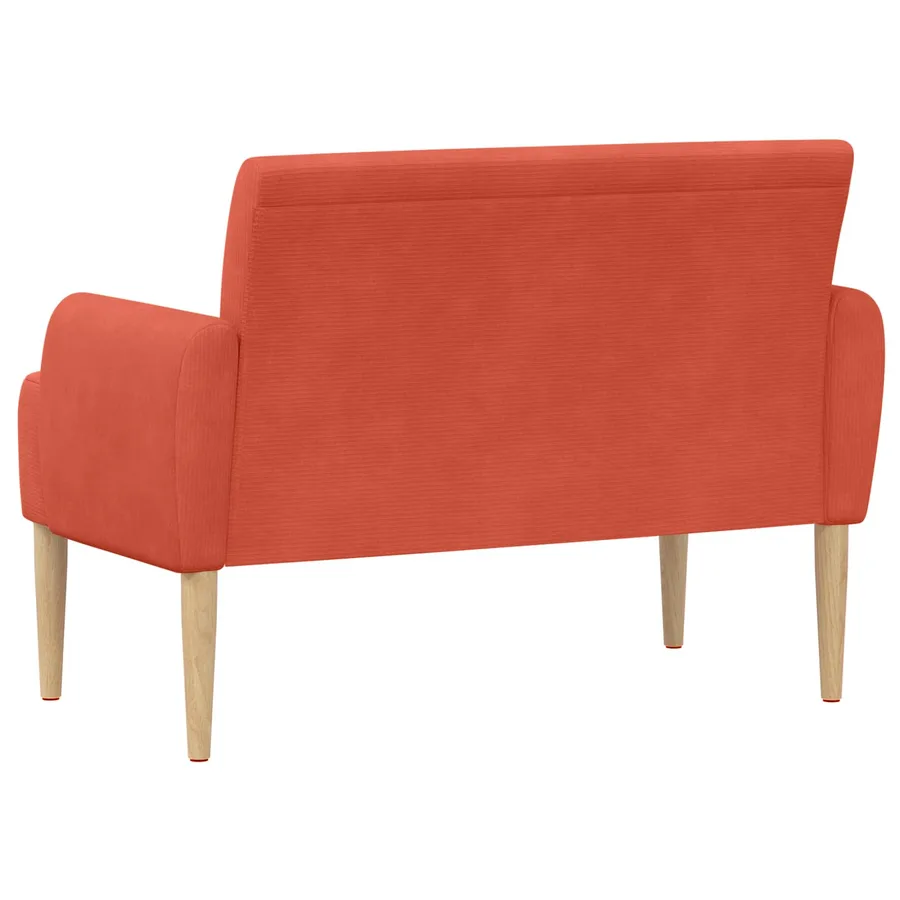 Canapé love seat avec capitonnage en boutons Rouge orange - 5