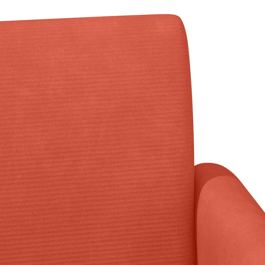 Canapé love seat avec capitonnage en boutons Rouge orange - 7