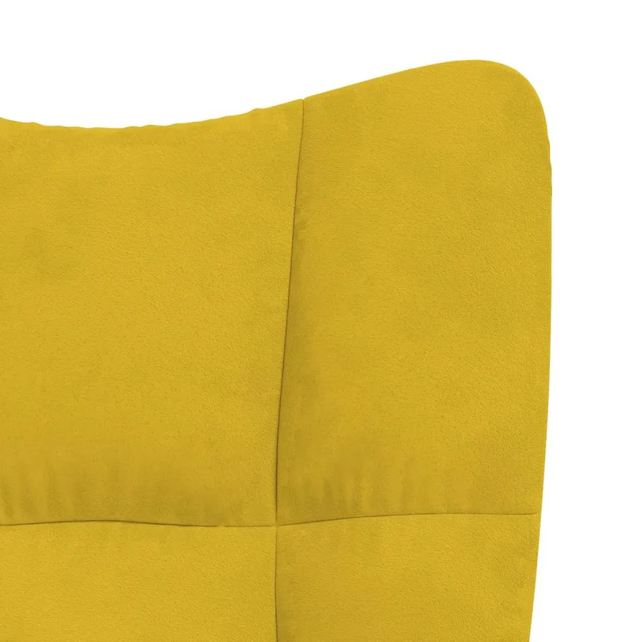 Chaise à bascule Jaune moutarde Velours - 7