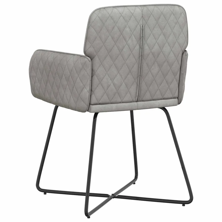 Chaises de salle à manger 6 pcs Velours Gris clair - 5