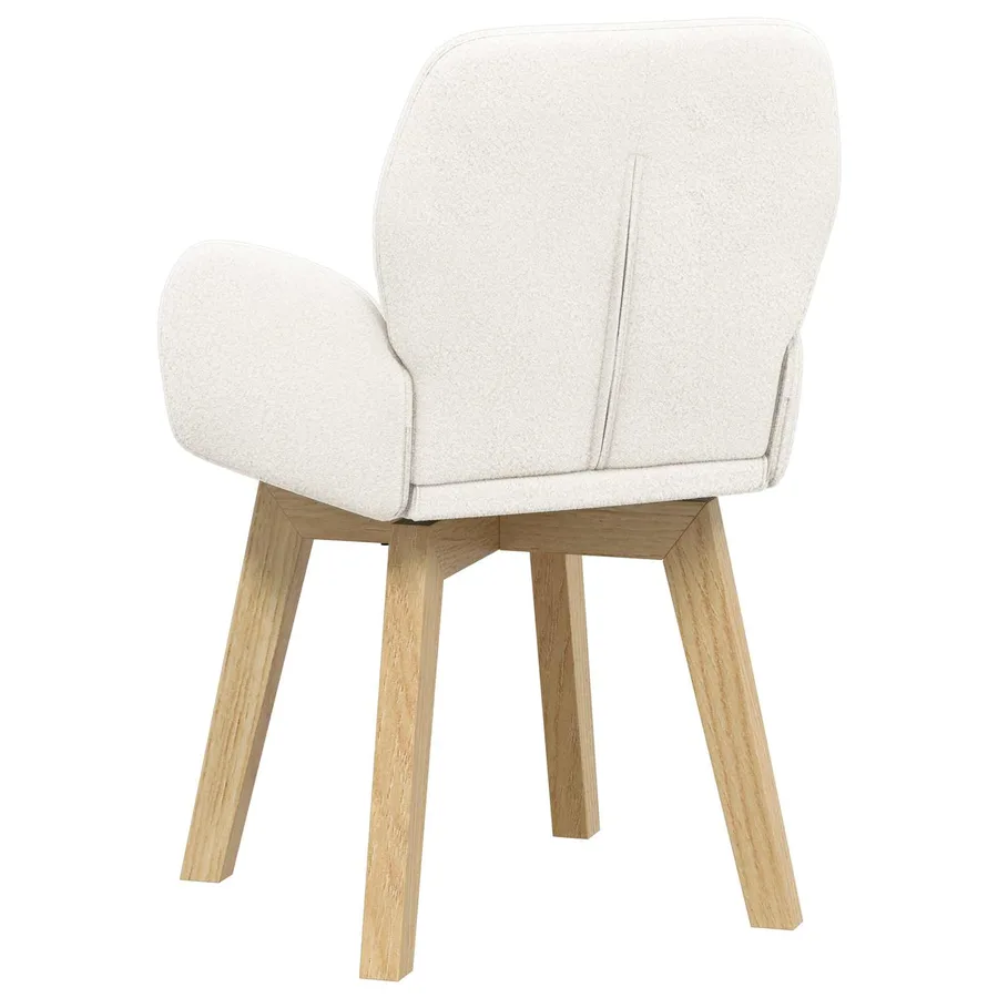 Chaises de salle à manger 6 pcs Bouclé Crème 59 x 57 x 85 cm - 5